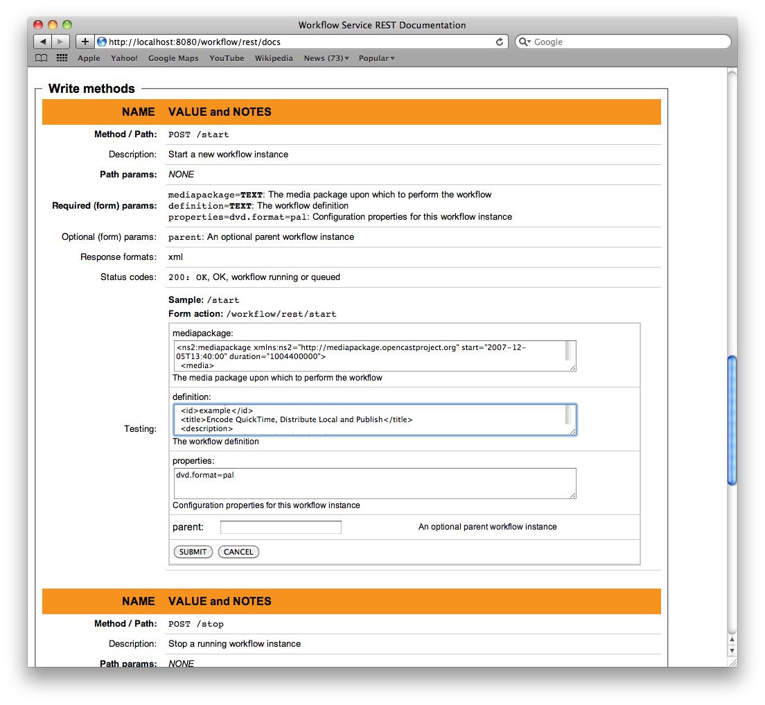 testing form