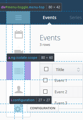 Navigation Menu Visible